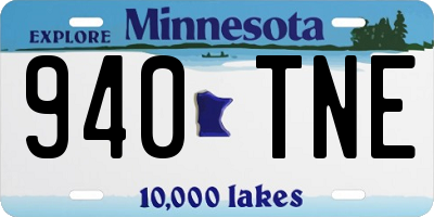 MN license plate 940TNE