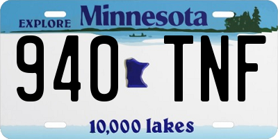 MN license plate 940TNF