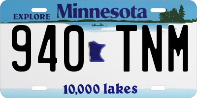 MN license plate 940TNM