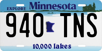 MN license plate 940TNS