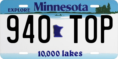 MN license plate 940TOP
