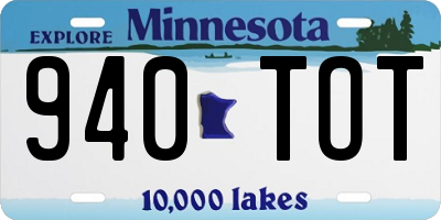 MN license plate 940TOT