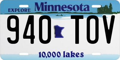MN license plate 940TOV