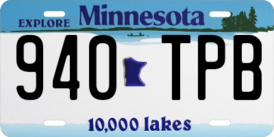 MN license plate 940TPB