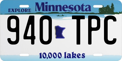 MN license plate 940TPC