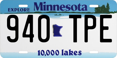 MN license plate 940TPE