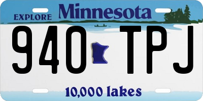 MN license plate 940TPJ