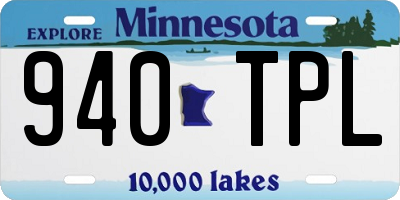 MN license plate 940TPL