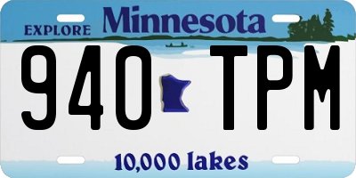 MN license plate 940TPM
