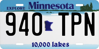 MN license plate 940TPN