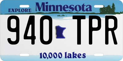 MN license plate 940TPR