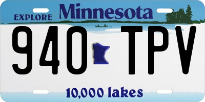 MN license plate 940TPV