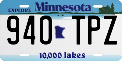 MN license plate 940TPZ
