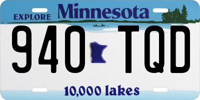 MN license plate 940TQD