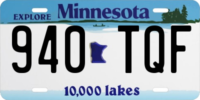MN license plate 940TQF