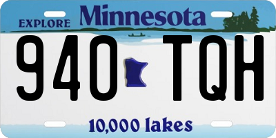MN license plate 940TQH