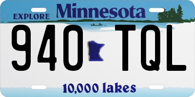 MN license plate 940TQL