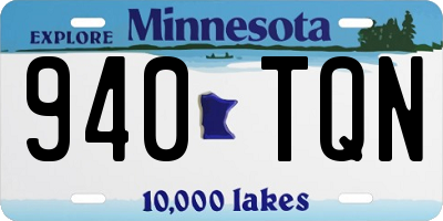 MN license plate 940TQN