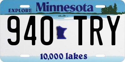 MN license plate 940TRY