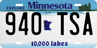 MN license plate 940TSA