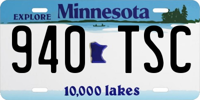 MN license plate 940TSC