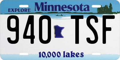 MN license plate 940TSF