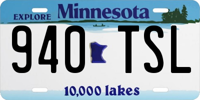 MN license plate 940TSL