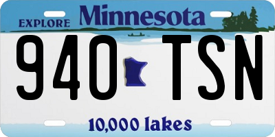MN license plate 940TSN