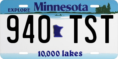 MN license plate 940TST