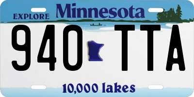 MN license plate 940TTA