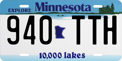 MN license plate 940TTH