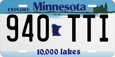 MN license plate 940TTI