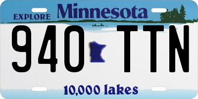 MN license plate 940TTN