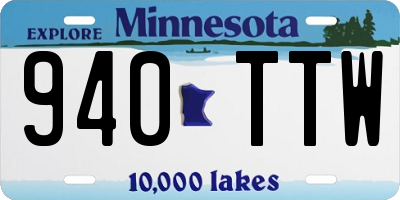 MN license plate 940TTW