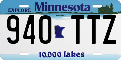 MN license plate 940TTZ