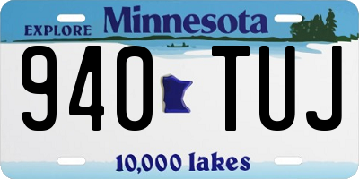 MN license plate 940TUJ