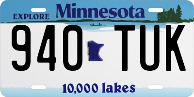 MN license plate 940TUK