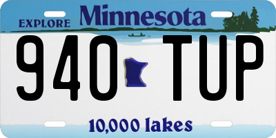 MN license plate 940TUP