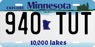 MN license plate 940TUT