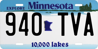 MN license plate 940TVA