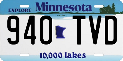 MN license plate 940TVD