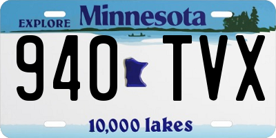MN license plate 940TVX