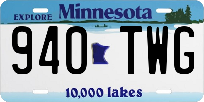 MN license plate 940TWG