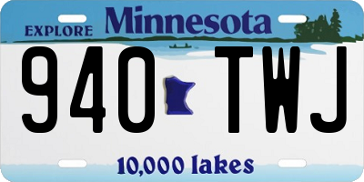 MN license plate 940TWJ