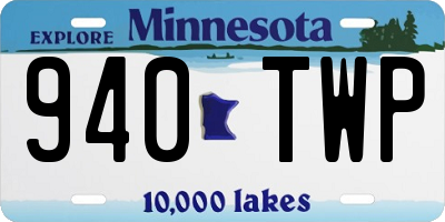 MN license plate 940TWP