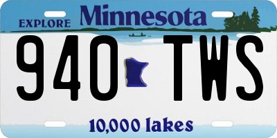 MN license plate 940TWS