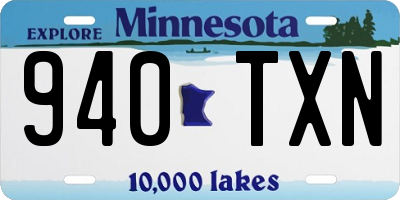MN license plate 940TXN