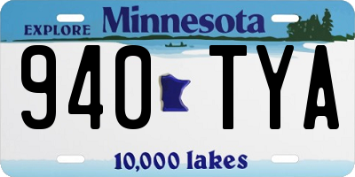 MN license plate 940TYA