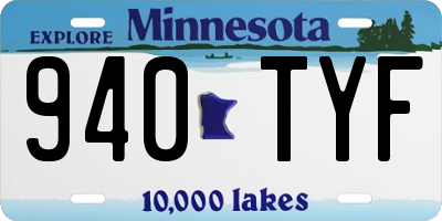 MN license plate 940TYF