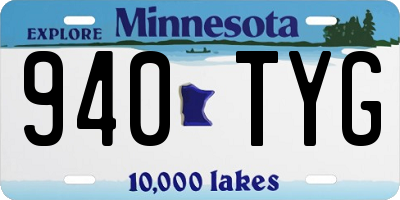 MN license plate 940TYG